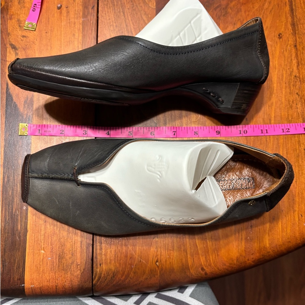 Pikolinos Women’s Shoes Slip On Brown Olive Leather Square Toe Comfort.